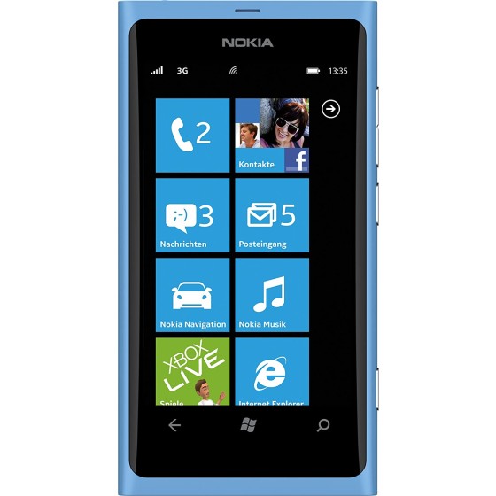 Nokia 诺基亚 Lumia 800 智能手机(9.4 厘米(3.7 英寸)AMOLED 透明黑色触摸屏,Micro-SIM On,Windows Phone Mango OS,8 MP 摄像头)