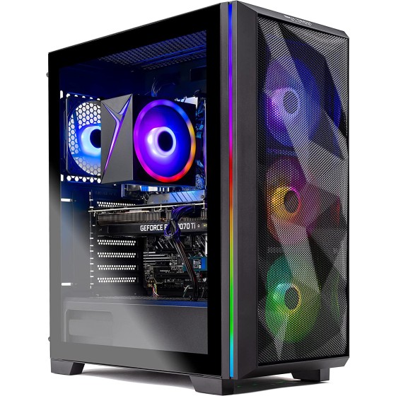 Skytech Chronos 游戏电脑台式机 – 英特尔酷睿 i7 12700K 3.6 GHz、RTX 3080、1TB NVME SSD、32G DDR5、750W GOLD PSU、AC Wi-Fi、Windows 10 Home
