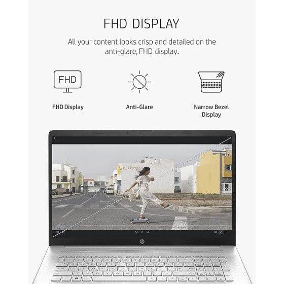 HP Pavilion 17.3 英寸 IPS FHD 笔记本电脑( 型号),Intel Core i5-1155G7(Beats i7-1165G7),Intel Iris Xe 显卡,16GB RAM,512GB PCIe SS