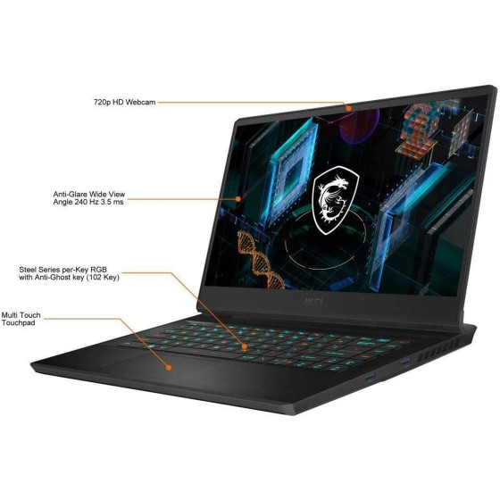 MSI 微星 GP66 游戏笔记本电脑,Core i7-11800H 8 Core Tiger Lake,4.6GHz,GF RTX 3070 130W,15.6" FHD 1920 x 1080,240 Hz,Wi-Fi 6,BT 5.2